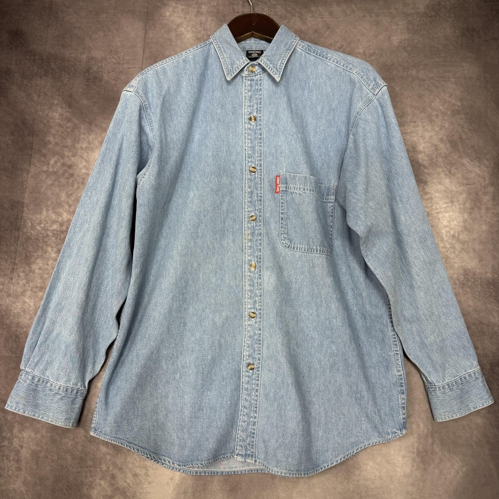 Vintage Looney Tunes Shirt Mens M/L** Denim Warner Bros‎ Embroidered 90s